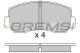BREMSI BP2296 - JGO.PAST.FRENO MAZDA E 1300 MAZDA E 1400 MAZDA