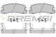 BREMSI BP2323 - JGO.PAST.FRENO TOYOTA AVENSIS TOYOTA AVENSIS WA