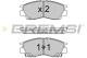 BREMSI BP2453 - JGO.PAST.FRENO MITSUBISHI SAPPORO PROTON 420 PR