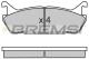 BREMSI BP2488 - JGO.PAST.FRENO DAIHATSU APPLAUSE MAZDA 323 MAZD