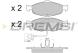 BREMSI BP2561 - JGO.PAST.FRENO FORD MONDEO (II) FORD SCORPIO FO