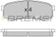 BREMSI BP2597 - JGO.PAST.FRENO TOYOTA LAND CRUISER