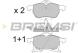 BREMSI BP2811 - JGO.PAST.FRENO OPEL ZAFIRA OPEL ASTRA OPEL ZAFI