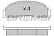 BREMSI BP2104 - JGO.PAST.FRENO FORD FIESTA (I) FORD FIESTA VAN