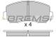 BREMSI BP2296 - JGO.PAST.FRENO MAZDA E 1300 MAZDA E 1400 MAZDA