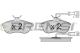 BREMSI BP2382 - JGO.PAST.FRENO AUDI 100 AUDI 100 QUATTRO AUDI 1