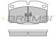 BREMSI BP2487 - JGO.PAST.FRENO OPEL CORSA (A) OPEL KADETT (E) O