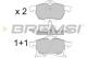 BREMSI BP2811 - JGO.PAST.FRENO OPEL ZAFIRA OPEL ASTRA OPEL ZAFI