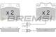 BREMSI BP2869 - JGO.PAST.FRENO VOLKSWAGEN TRANSPORTER T4